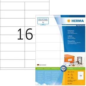 1.600 HERMA Etiketten 4427 weiß 105,0 x 35,0 mm