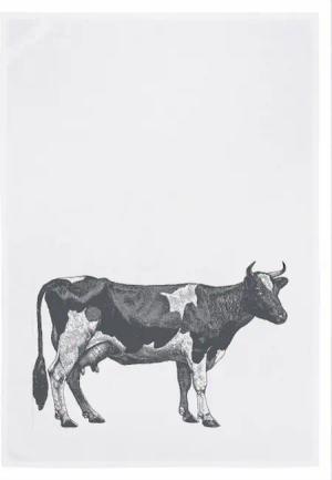 17,30 Hamburg Geschirrtuch KUH, Weiß/Grau, (1-tlg), 50x70cm, Siebdruck