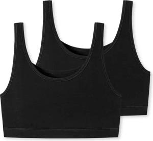 2 Schiesser Bustiers mit Bio-Baumwolle - Damen - Gr. 44 - schwarz