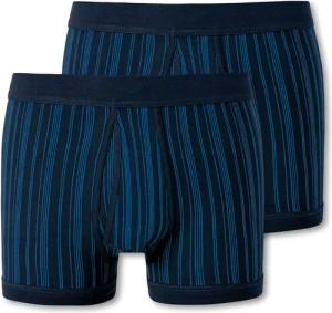 2 Schiesser Shorts in Feinripp - Herren - Gr. L/6 - dunkelblau