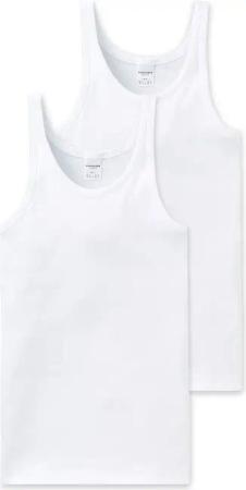2 Schiesser Unterhemden in Feinripp - Herren - Gr. 56/58 - weiß