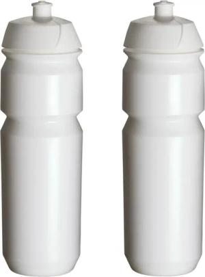 2 x Trinkflaschen - 750 ml - Weiße Trinkflasche