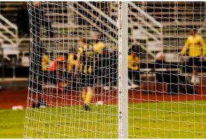 2er-Set Porf 11-a-side Fußballtornetze - 3mm Maschenweite 120mm, Farbe: rot