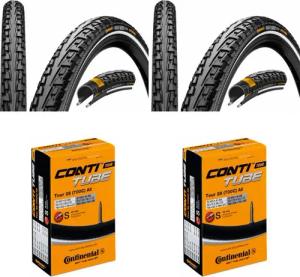 2x Reifen Continental Conti RideTour 28x1.75 + 2x Conti Schlauch SV 42mm