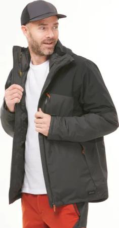 3-in-1-Jacke Herren bis -10 °C wasserdicht Wandern - MH500 Mountain grau