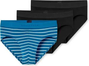 3 Schiesser Rio-Slips schwarz - Herren - Gr. M/5 - schwarz/gestreift