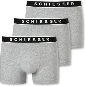 3 Schiesser Shorts mit Bio-Baumwolle - Herren - Gr. S/4 - grau