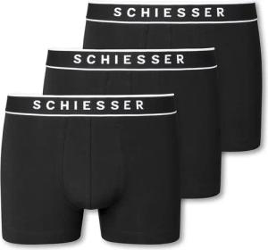 3 Schiesser Shorts mit Bio-Baumwolle - Herren - Gr. S/4 - schwarz