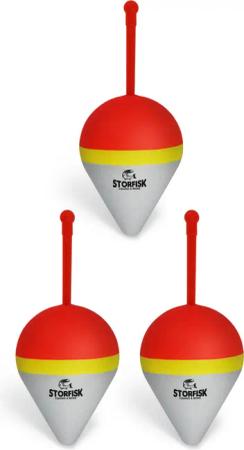 3er Set Hartschaum-Raubfischposen (20 g) in Kegelform