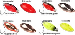 4 FTM Spoon Fly 1,2g - Forellenblinker Set