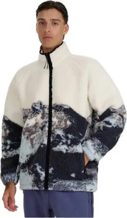 4F Fleecejacke U351 (Oversize, Sherpafleece) beige/bunt Herren