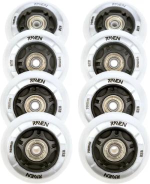 8x Leuchtende LED-Räder + Lager für Helixi PU-Rollen