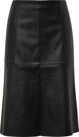 A-Shape-Rock in Leder-Optik mit Naht-Details