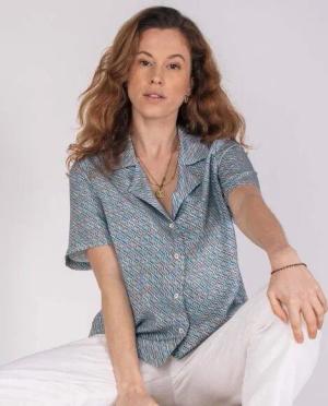 Aatise Oversize-Bluse mit kubanischem Zavi 100% EcoVero