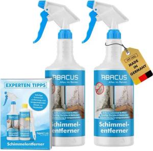 ABACUS Anti-Schimmel-Spray, Schimmelex für Wand und Bad, Anti-Schimmel Schimmelentferner (inkl. Experten Tipps, [2-St. 2x750ml Sofortwirkung mit Langzeiteffekt)