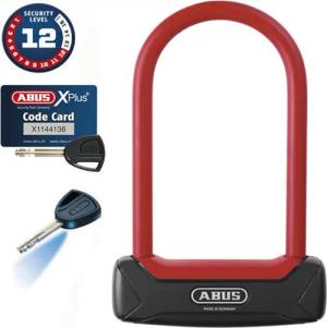 Abus Bügelschloss GRANIT Plus 640 Stahl, L=150mm, Ø=12mm, rot