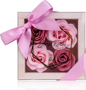 ACCENTRA Badekonfetti Baderosen Geschenkbox 4x4g » Badekonfetti, 1-tlg., Seifenrosen Set in heller Geschenkverpackung mit Schleife, Rosen Duft