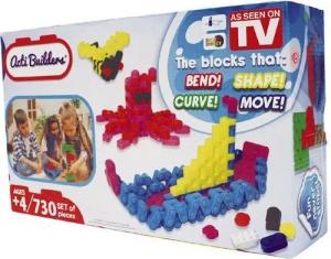 Acti Builders® Bausteine - flexible Steckbausteine 730 Teile Spielbausteine, (Spar-Set, 730 St), kompatibel mit LEGO®, Die Bauklötze, die sich: Biegen und Krümmen