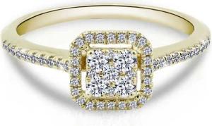 Adam & Eve Diamantring mit 53 Brillianten - 585/- Gold "AE33" Goldring oder Weißgoldring (Verlobungsring, Solitärring), inklusive Echtheitszertifikat - Gravur möglich