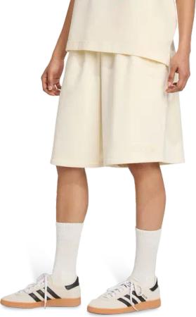 Adidas Essentials Linear Shorts Oversized Damen Kurze Hosen - Weiß - Größe 40 - Baumwoll-Jersey