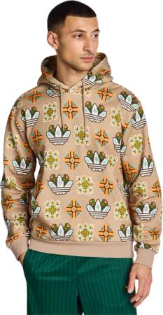 Adidas Graphics Herren Kapuzenpullover - Braun - Größe M - Baumwoll-Fleece