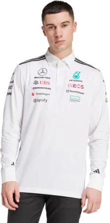 Adidas mercedes Herren Polohemden - Weiß - Größe XS - Poly Mesh