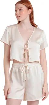 Admas  Pyjamas/ Nachthemden Pyjama Satin Shorts Camisole zum Binden Sweet Luxe