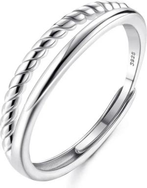 Adramata Silberring Adramata Ring Silber 925 Damen Verstellbar Stapelbar Daumenring