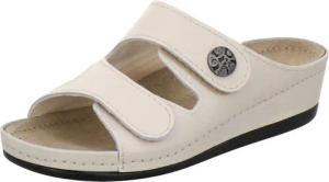 AFS-Schuhe 2095H18 Hallux Pantolette für Damen mit Fußbett, bequeme Sandalen aus Leder