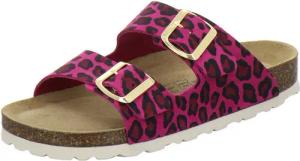AFS-Schuhe 210027 Zweischnaller Pantolette für Damen mit Fußbett, bequeme Sandalen aus Leder