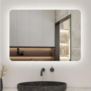 Aica Sanitär Badspiegel Badspiegel mit Beleuchtung Badezimmerspiegel rahmenlos 3Farben Dimmbar