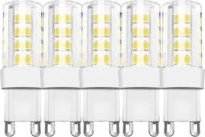 Aigostar LED-Leuchtmittel 5 W G9 LED Leuchte Leuchtmittel Lampe 450 Lumen, G9, Kaltweiß 6000, 4,3 Watt, 450 Lumen, Kaltweiß 6000K, G9, 5 Stück