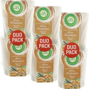 Air Wick Duftkerze 3 x Air Wick Wohlfühl Duftkerze Warme Vanilleplätzchen DUO je 2 x 105g