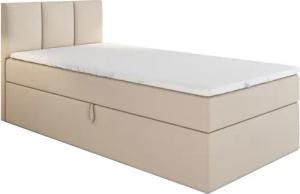 A&J MöbelLand GmbH Boxspringbett Einzelbett NASI mit Bettkasten, Topper und gepolstertem Kopfteil. (Boxspringbett mit Bettkasten und gepolstertem Kopfteil. Inclusive Topper !, TOP ANGEBOT), Länge 208 cm Höhe 106 cm