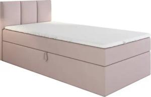 A&J MöbelLand GmbH Boxspringbett Einzelbett NASI mit Bettkasten, Topper und gepolstertem Kopfteil. (Boxspringbett mit Bettkasten und gepolstertem Kopfteil. Inclusive Topper !, TOP ANGEBOT), Länge 208 cm Höhe 106 cm