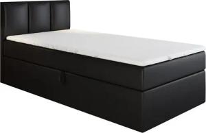 A&J MöbelLand GmbH Boxspringbett Einzelbett NASI mit Bettkasten, Topper und gepolstertem Kopfteil. (Boxspringbett mit Bettkasten und gepolstertem Kopfteil. Inclusive Topper !, TOP ANGEBOT), Länge 208 cm Höhe 106 cm
