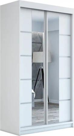 A&J MöbelLand GmbH Schiebetürenschrank ERA mit Spiegel. (TOP ANGEBOT! Geräumiger Schrank mit viel Stauraum:6 Regalen und 1 Kleiderstange – -ideal zur Aufbewahrung von Kleidung und Accessoires. TOP PRODUKT! Farbe und Größe (120 cm, 160 cm, 180 cm) zur Ausw