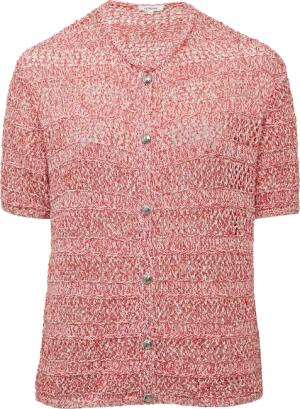 Ajour-Strickjacke mit Glitzereffekt