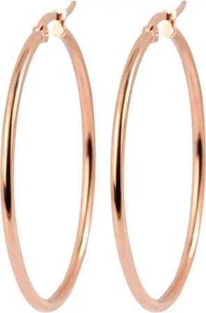 AKZENT Ohrring-Set Saranja Creolen Ohrringe Edelstahl roségold Damen wasserfest (Paar), Damen Ohrring