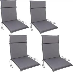 Albatros International Stuhlkissen Albatros Sitzauflage Gartenstuhlauflagen Sitzpolster, Sitzpolster Sitzkissen Outdoor Anthrazit Hochlehner Auflage UV