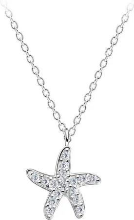 ALEXANDER YORK Kette mit Anhänger SEESTERN mit Zirkonia, 2-tlg., 925 Sterling Silber