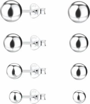 ALEXANDER YORK Ohrstecker-Set BALL, 4-tlg., 925 Sterling Silber
