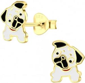 ALEXANDER YORK Paar Ohrstecker HUND in Gold, 2-tlg. (Ohrstecker)