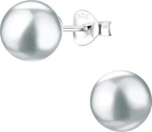 ALEXANDER YORK Paar Ohrstecker PERLE classic 8 mm I grau, 2-tlg., 925 Sterling Silber