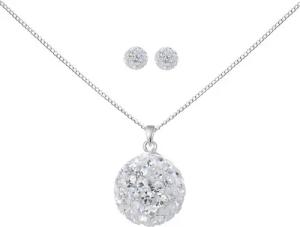 ALEXANDER YORK Schmuckset Ball KRISTALL, 4-tlg., 925 Sterling Silber