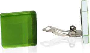 ALEXASCHA Paar Ohrclips Statement Clip Ohrringe ohne Ohrlöcher • Glas Clips mit sanftem Clip