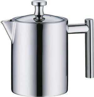Alfi Teekanne TEA POT, Kanne aus Edelstahl, 0,6 l, (1-St), intergrierter Teefilter für losen Tee, festsitzender Deckel