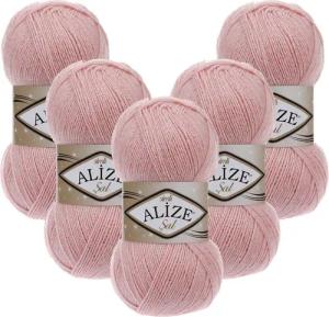 Alize 5 x ALIZE Sal Sim Häkelwolle, 460 m, Glitzerwolle,Häkeln,Stricken,Metallic