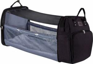 all Kids United Wickelrucksack ALL KIDS UNITED Deluxe Baby Rucksack – 2-in-1 Baby Rucksack mit Bett (Set, Baby-Rucksack, Wickelauflage, integriertem Babybett, Kinderwagen-Haken)