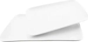 Almina Servierteller 2er Set Servierteller in Weiß aus Porzellan Trapezförmig, (2-tlg)